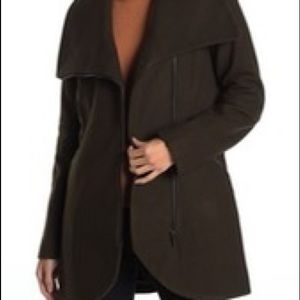 French Connection Tulip Hem Asymmetrical Coat